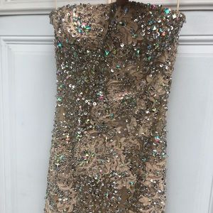 Strapless Sherri Hill gown